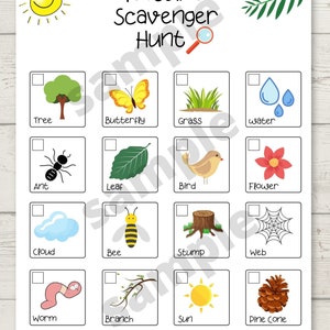 Kids Scavenger Hunt Printable, Children's Scavenger Hunt, Children's ...