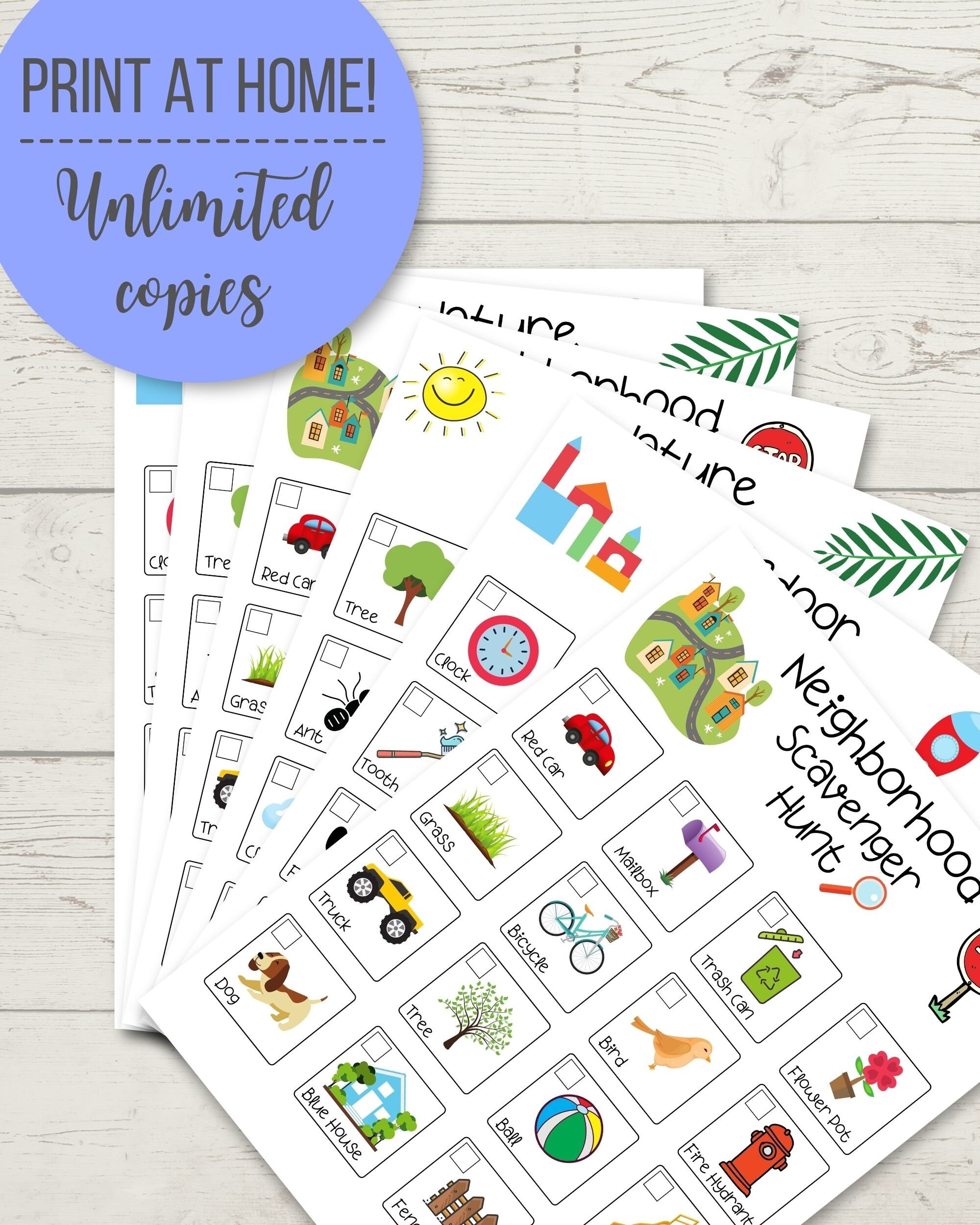 Kids Scavenger Hunt Printable, Children's Scavenger Hunt, Children's ...