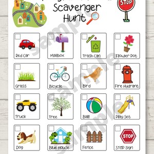 Kids Scavenger Hunt Printable, Children's Scavenger Hunt, Children's ...
