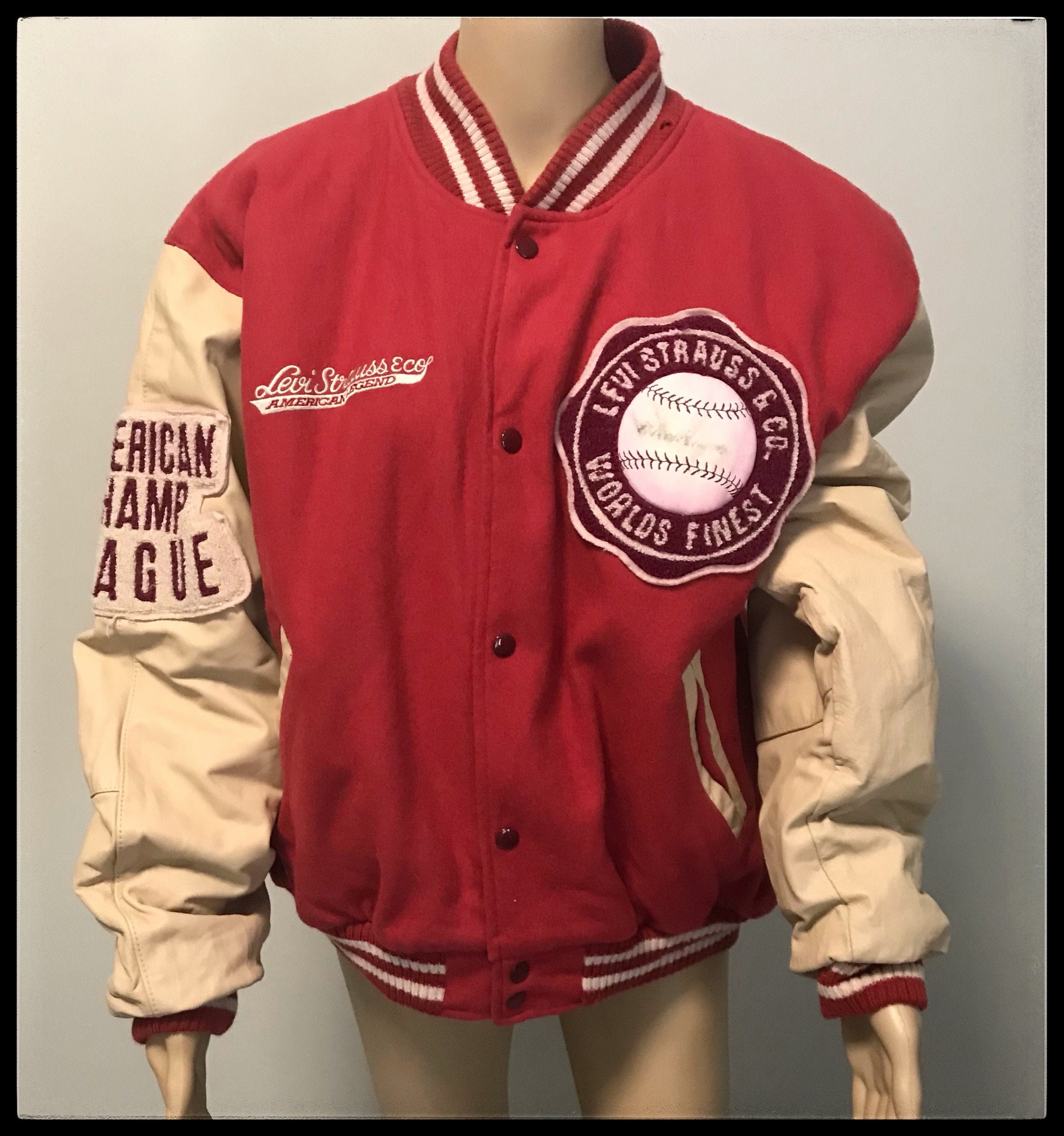 Rare Vintage Genuine LEVIS Baseball Varsity Jacket Wool and - Etsy