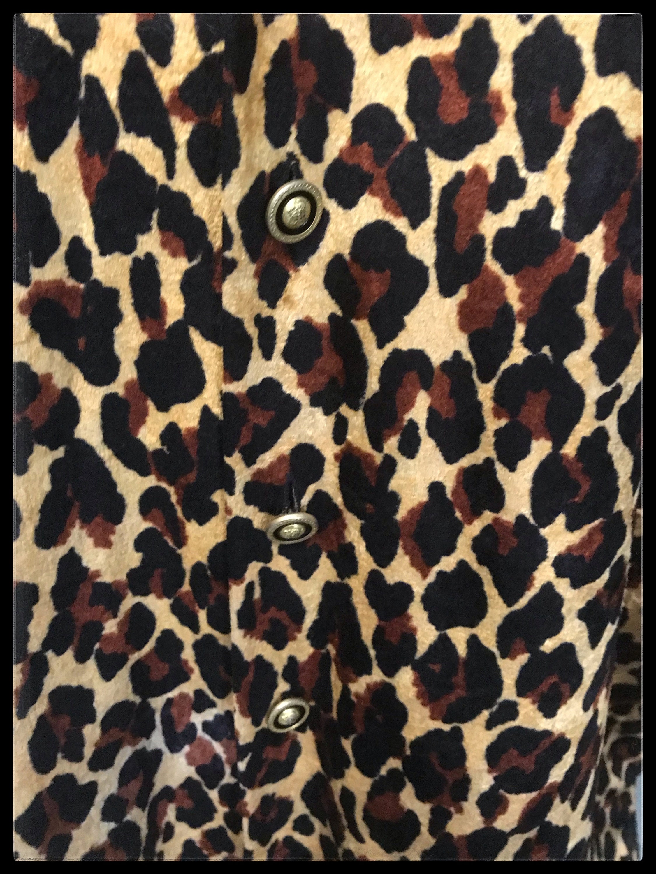 Vintage 80's Animal Print Long Sleeved Mens/Unisex Shirt Etsy