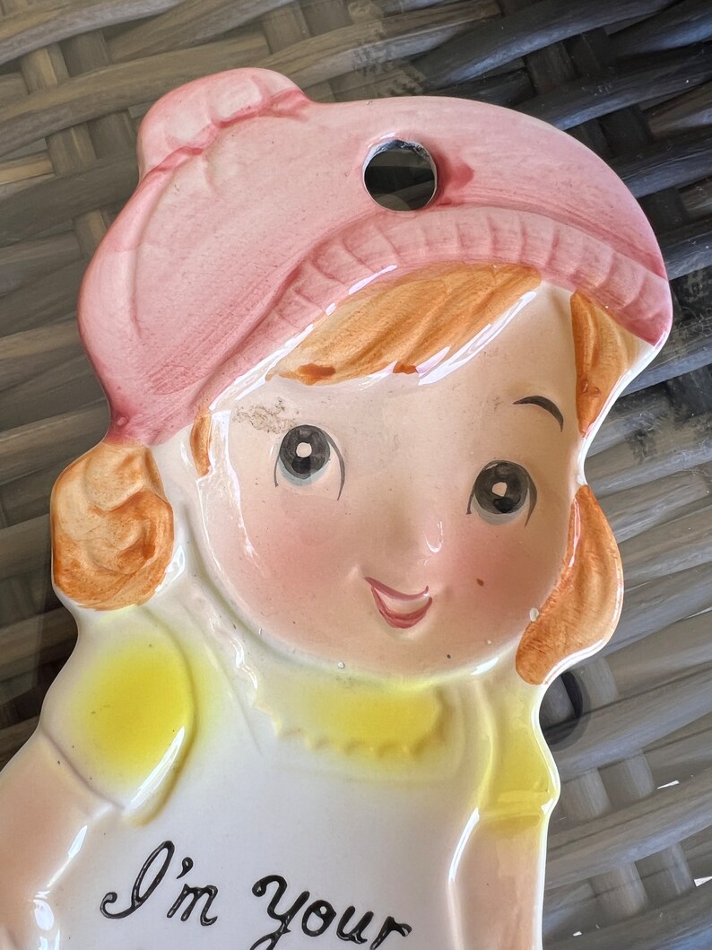 Vintage Kitchen Kitsch Ceramic Spoon Rest i'm Your Little