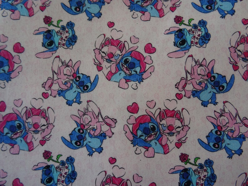 Stitch and Angel Stitch and Lilo cotton fabric Etsy