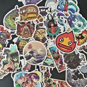 17 or 20 Piece Sticker Set of Miyazaki&#39;s Studio Ghibli Animation Water proof For Laptop Luggage Water bottle instrument case valentine gifts