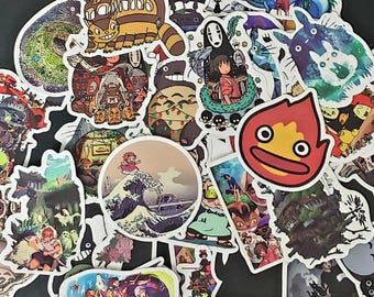 17 or 20 Piece Sticker Set of Miyazaki&#39;s Studio Ghibli Animation Water proof For Laptop Luggage Water bottle instrument case valentine gifts