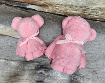 Cute Bear Folding Hand Towel Gift for Baby Shower*Gender Reveal Ideals*Birthday Gift*with bag