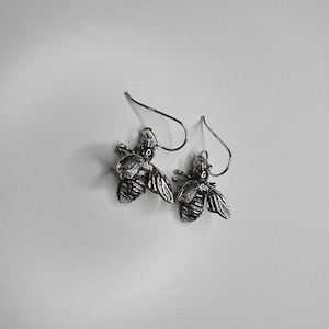 Handmade Sterling Silver Bees earrings