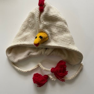 Gorro de lana con forma de animal tejido a mano: gorro de invierno con forro polar