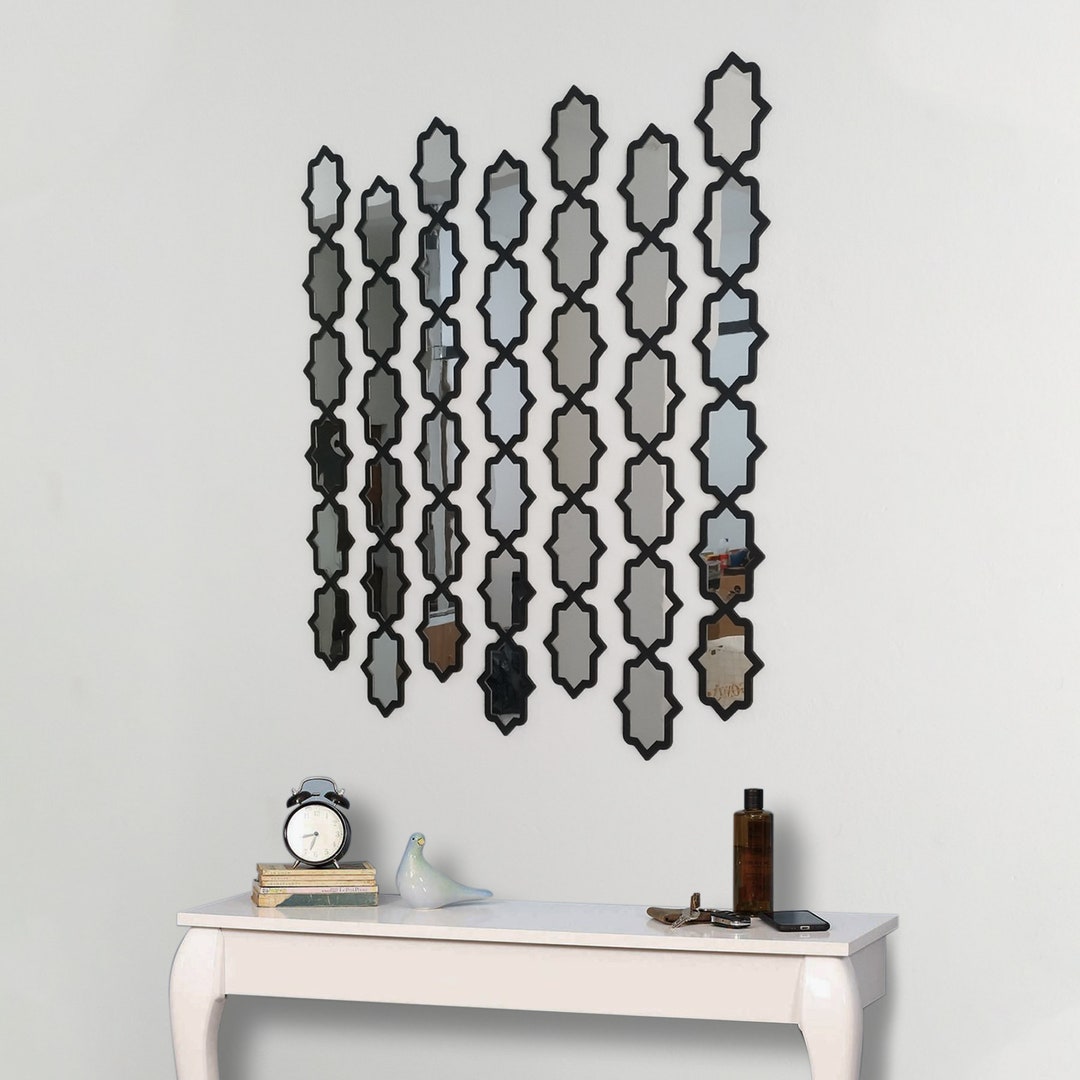 36x30 Sunshine Wall Decor Mirrors 7 Pieces Wood and Etsy