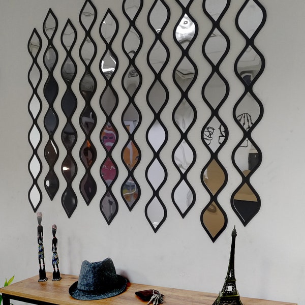 Decoratieve spiegels met waterdruppels | Wanddecoratiespiegel Verkrijgbaar in 3 kleuren door MDM Dizayn