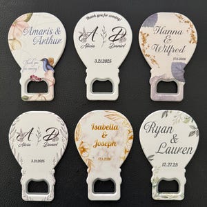 Personalized Wedding Favors Bottle Opener • Bulk Wedding Gifts for Guests • Bridal Shower Favors • Custom Party Thank You Gift