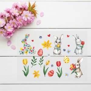 Bügelbilder Oster Hasen - Textil Aufbügler Frühling - Fröhlicher Druck für Textilien ist ein Must-have