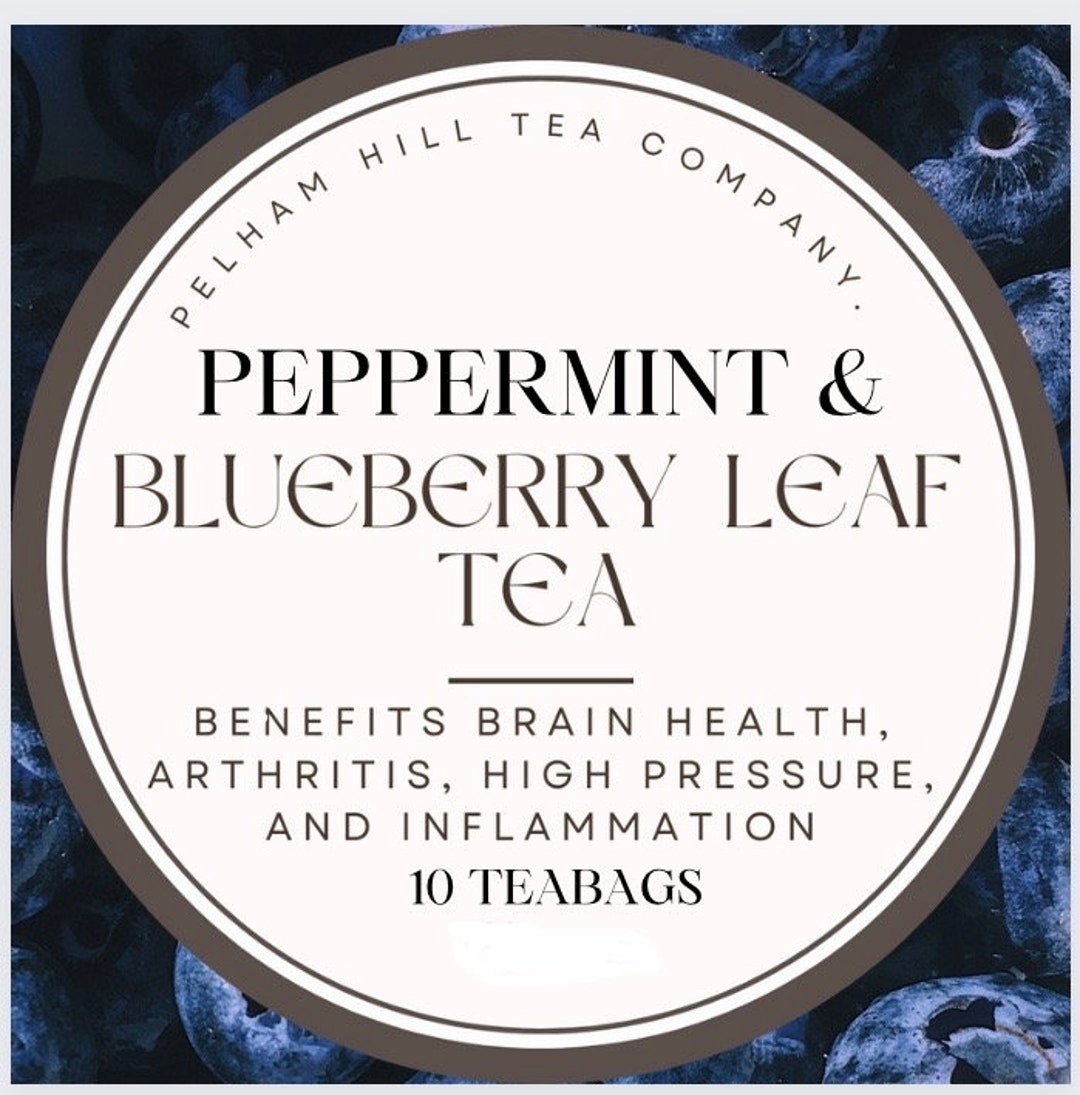 Peppermint Blueberry Leaf Tea. Pelham Hill Tea Company Etsy
