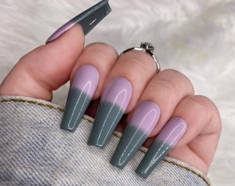 Haze | Gray to Lilac Thermal Color Changing | Press On Nails