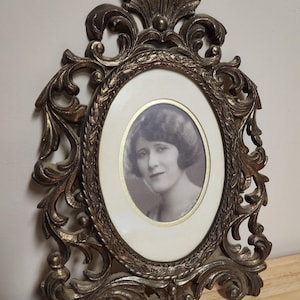 Antique Ornate Brass Picture Frame