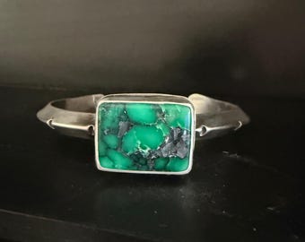 Persian Variscite Cuff | Sterling Silver Bracelet