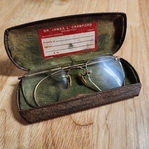 Vintage Bifocal Rimless Glasses