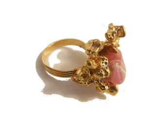 Vintage Ring | Ruffled Coral