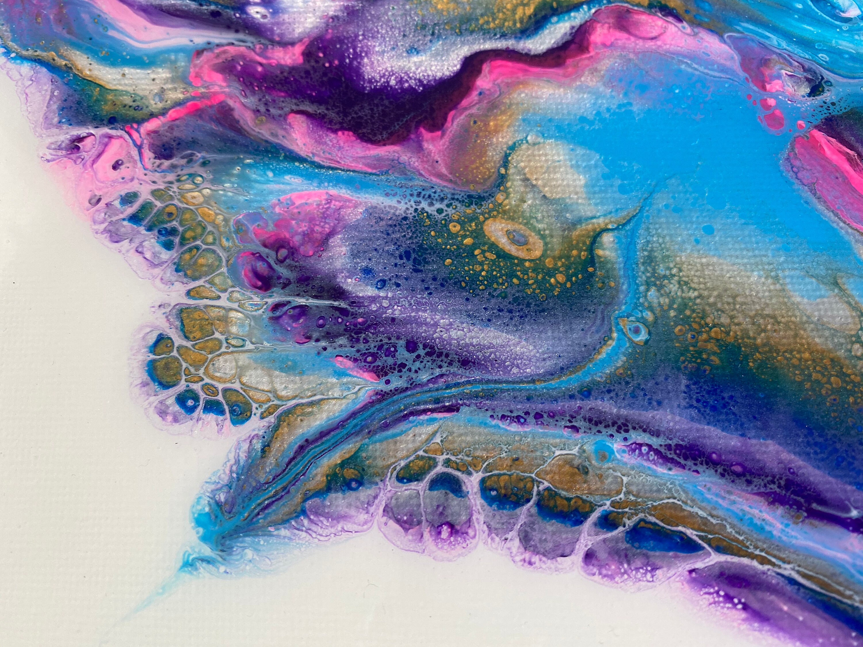 Acrylic Liquid Art Painting With a Glossy Resin Coasting 27 Etsy