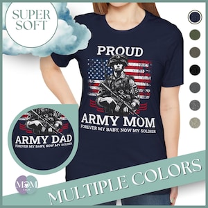Stolzes Armee Mom / Dad Shirt, Militärgeschenk, Grundschulung, Abschlussfeier T-Shirt, Armee Familien Tag T-Shirt, mein Soldat, Armee Shirt