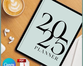 2025 Minimalist Digital Planner: iPad & Tablet Compatible (Hyperlinked PDF Download)