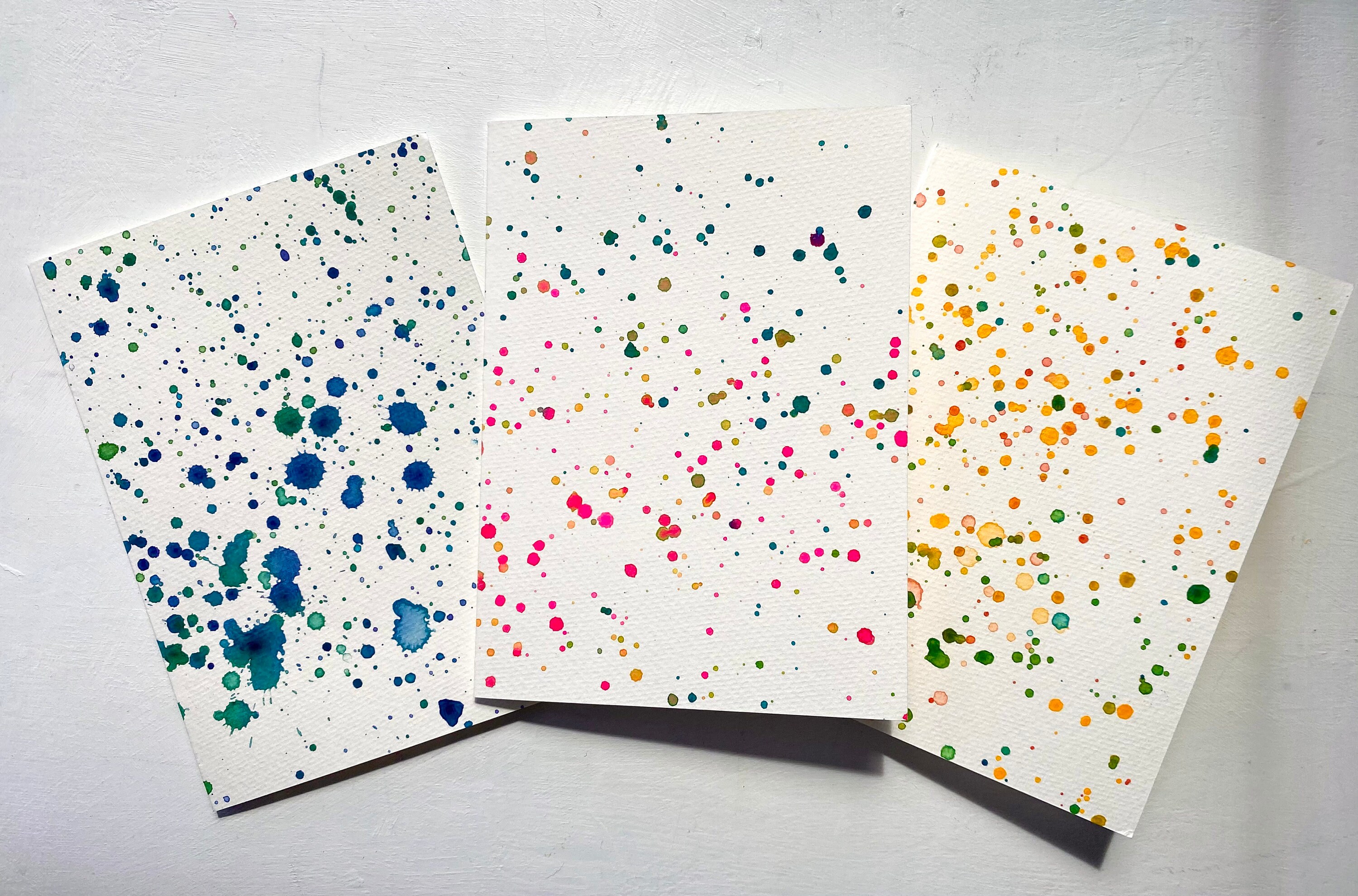 Splatter paint greeting cards blank cards Etsy