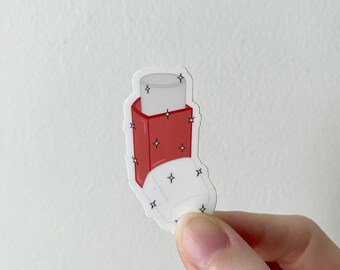 Sparkly Inhaler Sticker Art Sticker Decal