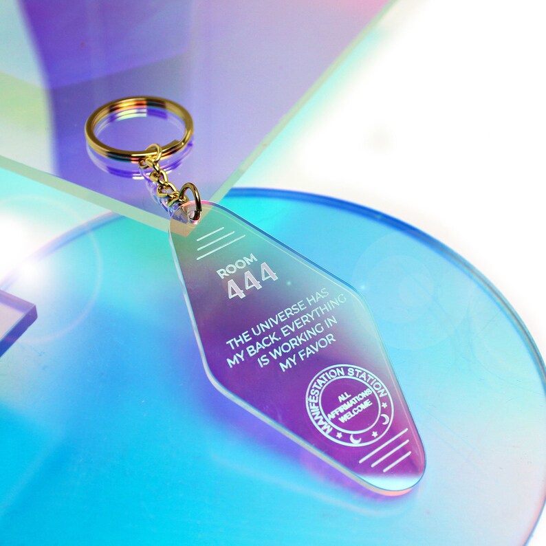 Keychain 444 Cool Keychain Aesthetic Keychain Holographic Etsy