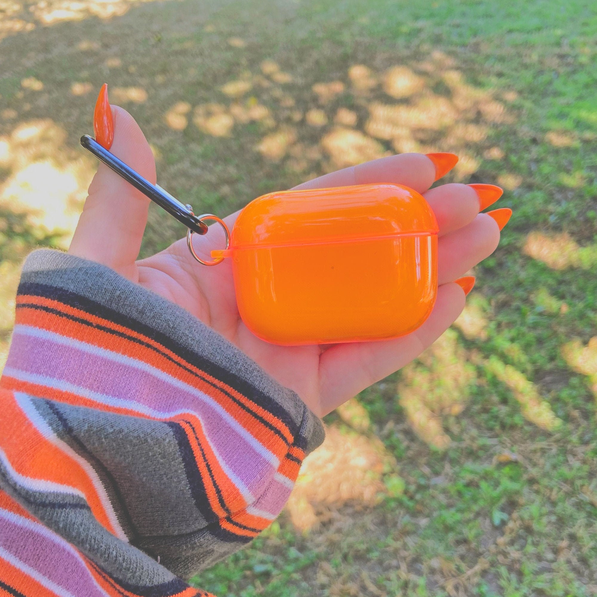 Buy Neon Orange AirPod Case Keychain Airpods Pro Case AirPod