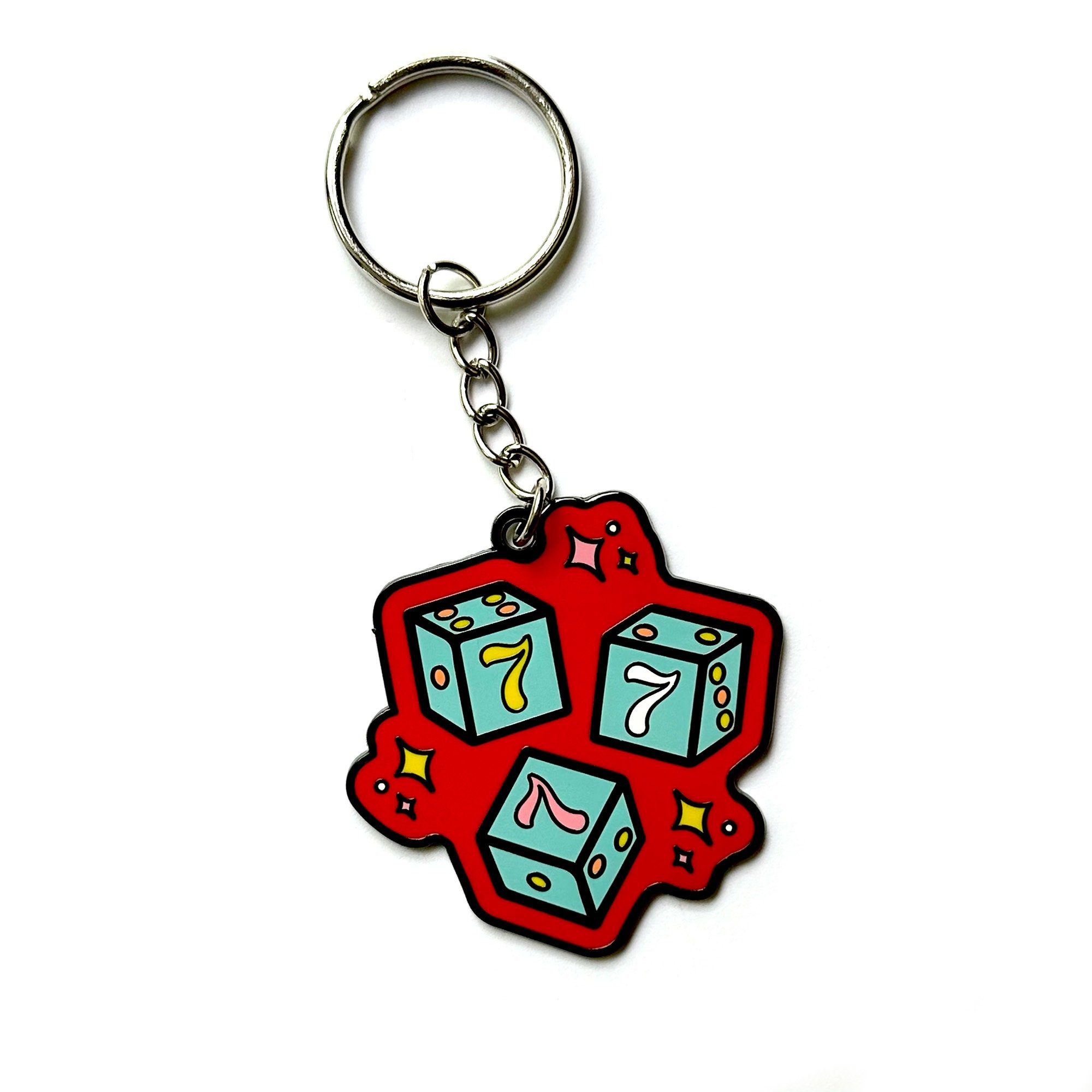 Red Dice Key Chain - Etsy