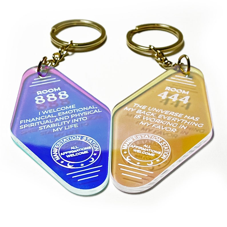 Keychain 444 Cool Keychain Aesthetic Keychain Holographic Etsy