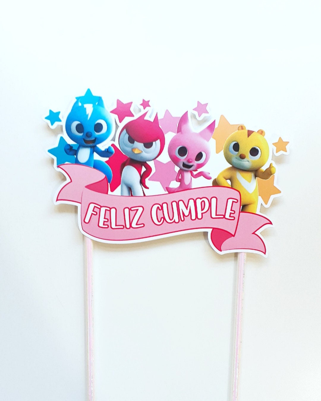 miniforce cake topper party printable birthday miniforce etsy