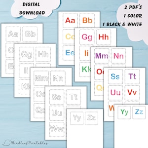 ABC Flashcards Color Printable | Kids Alphabet | Modern ABCs Letter Preschool Homeschool classroom Letters Flashcard | printable ABC cards
