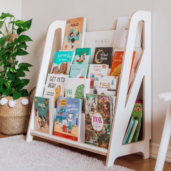 Montessori bookshelf, Montessori furniture, Montessori book, montessori bookcase, front bookshelf, plywood bookshelf,kids bookshelf bookcase