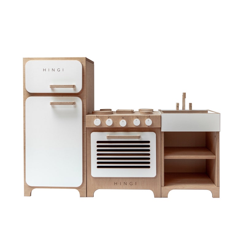 Eco Wooden Play Kitchen Set Montessori Kitchen Eco Etsy