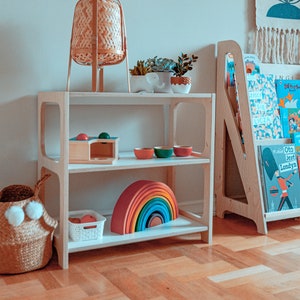 Big Natural Montessori Bookshelf With Storage Montessori - Etsy