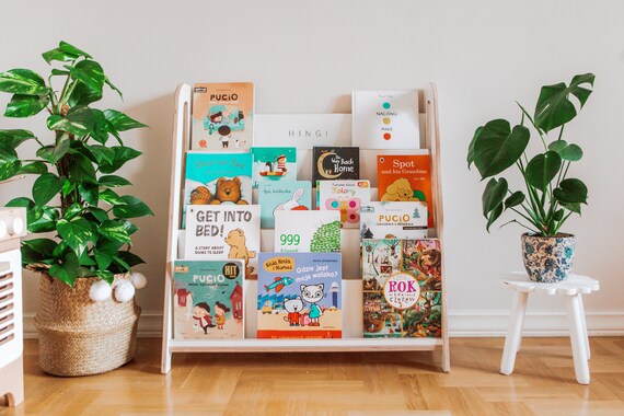 front facing bookshelf