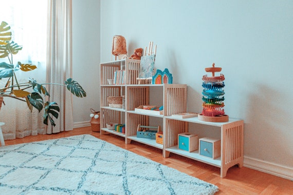 Estantería infantil, Estante de madera para los niños, estante para libros  / visualización niño estante libro/Kid estante pequeño, para el dormitorio