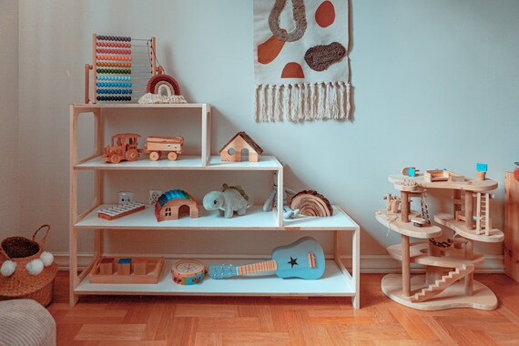 Montessori Bookcase and Toy Shelf Set for Stylish Kids Room 