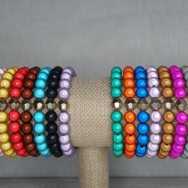 Armband aus 10 mm Magic Miracle Beads, Colorful Pearls, 3D Effekt
