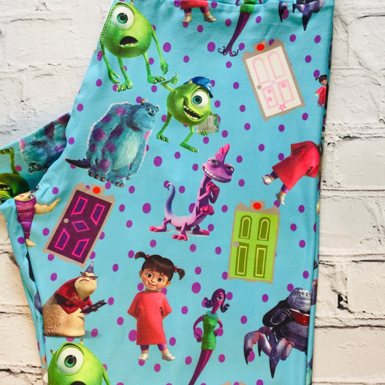 Disneys Monsters Inc Leggings OS TC Capri Custom | Etsy