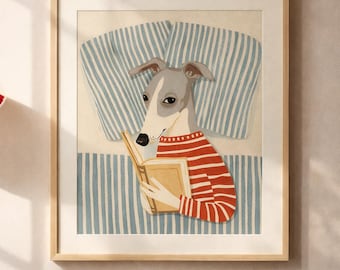 Italian Greyhound Wall Art Printable | Cozy Dog Decor (Digital Download)