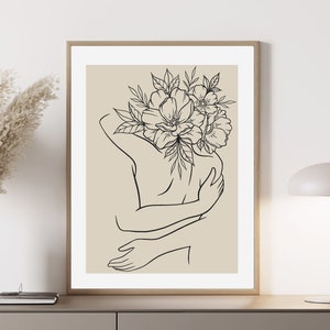 One Line Drawing Couple,Beige,Grey,Green,Pink,Wall Art,Bedroom Decor,Wall Decor,Couple Print,Valentines Gift,Couple Gift,Line Art Couple