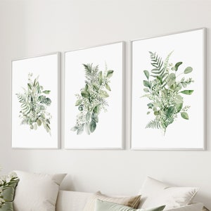 Botanical Prints,Eucalyptus Wall Art,Living Room,Set Of 3 Prints,Bedroom Prints,Plant Art,Flowers,Botanical Wall Art,Home Decor,Gift For Her