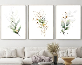 Decor Design Home Living Room & Bedroom Digital Art Modern Gift Minimalist Canvas Wall Print Botanical Minimal Abstract Print Art
