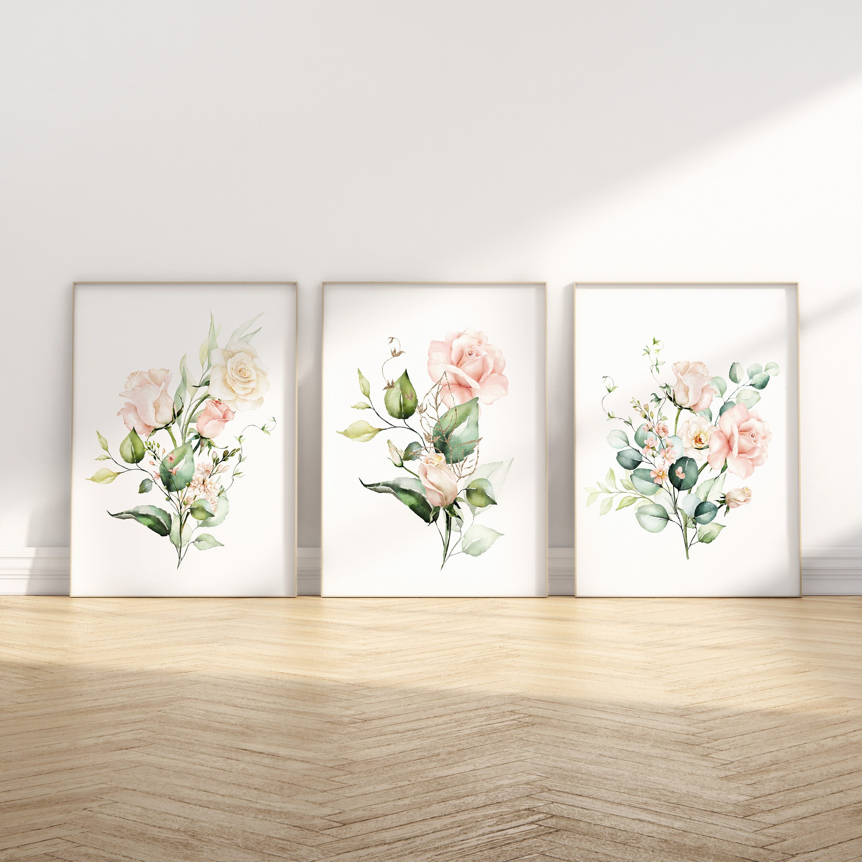 Flower Wall Art, Set of 3 Prints, Flower Nursery Decor, Botanical Print, Teen  Girls Bedroom Art, Flower Bedroom Art, Plant Art, Living Room 