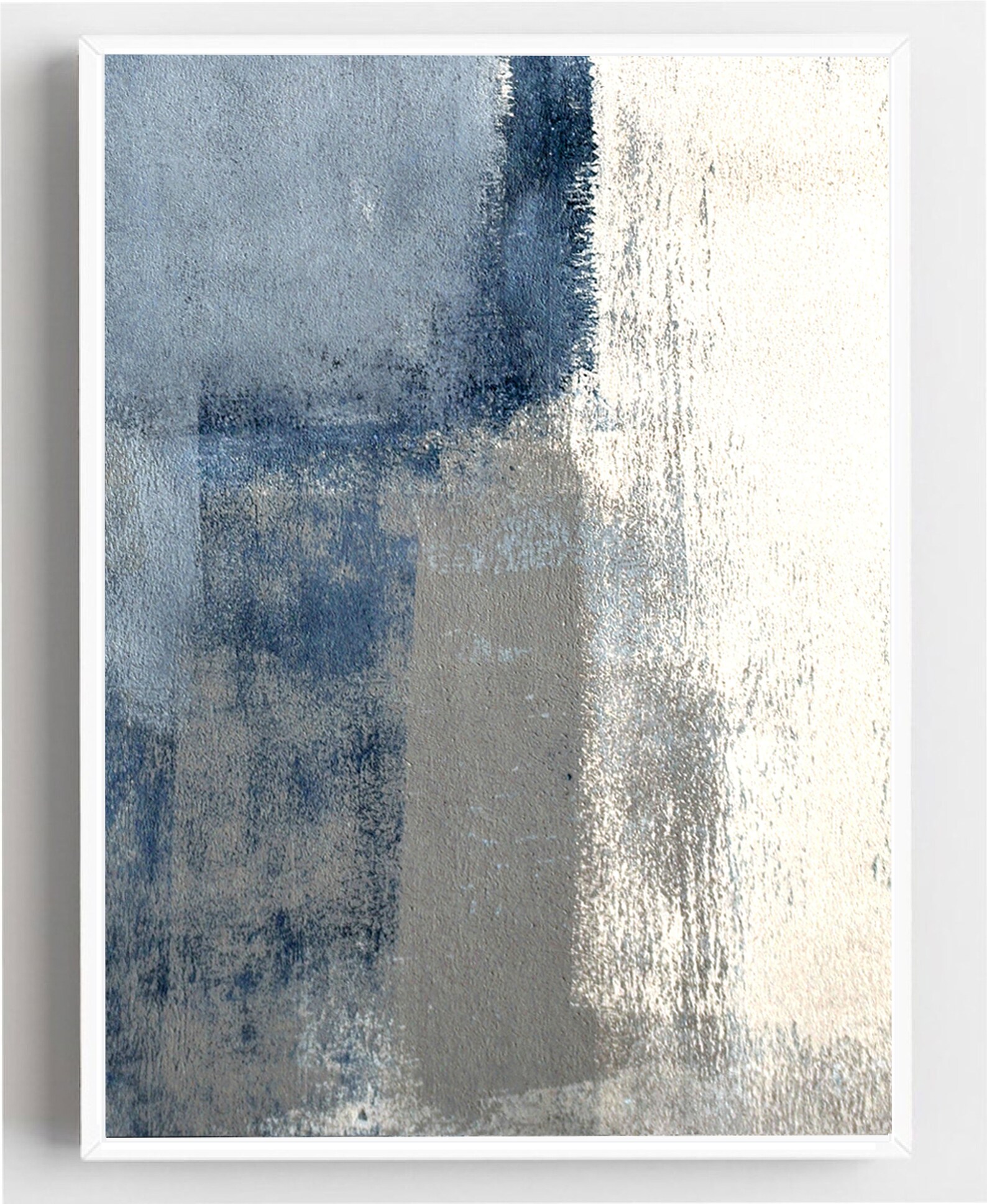 Blue Navy Grey Abstract Wall Art,set of 3 Prints,navy Wall Art,abstract