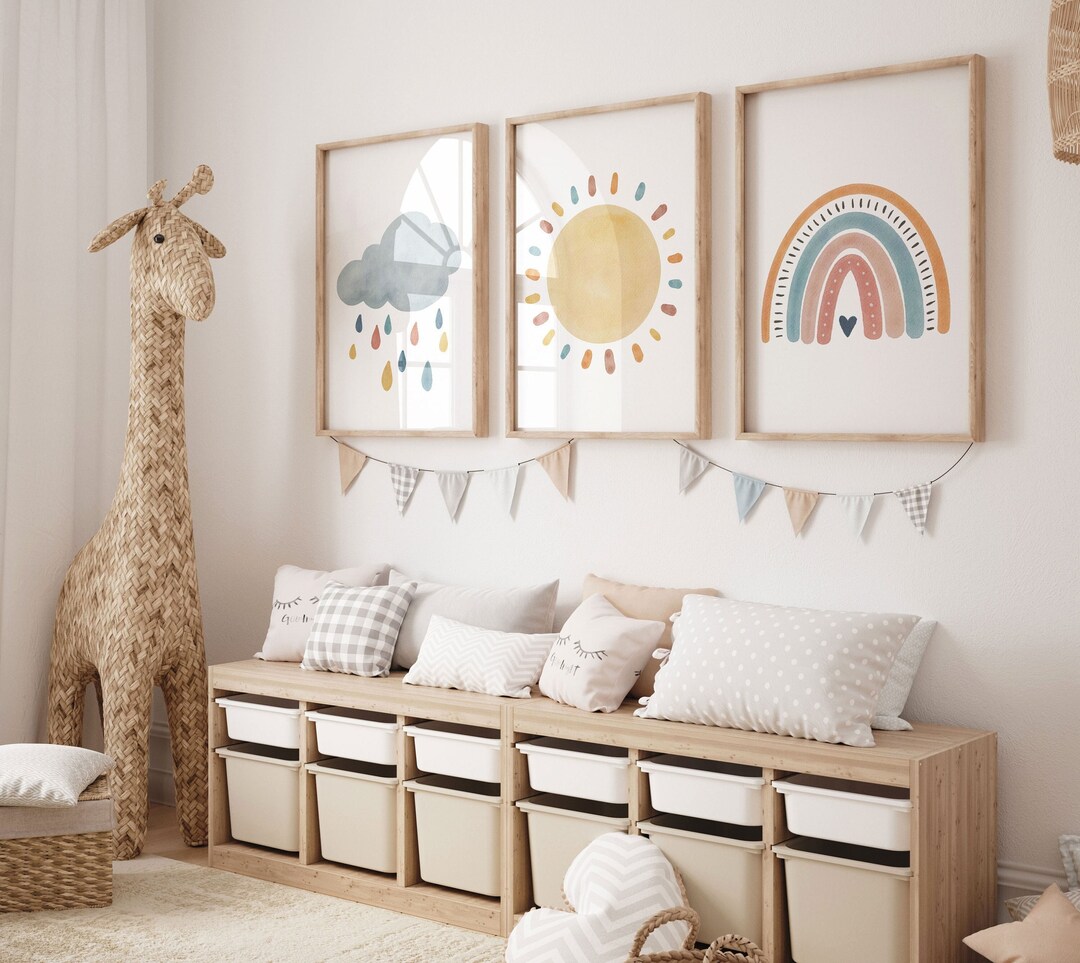 Girl Nursery Wall Art,nursery Decor,set of 3 Prints,neutral Nursery ...