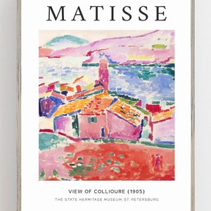 Set di 3 stampe Matisse, Arte da parete Matisse, Arte da parete di metà secolo, Arte del paesaggio, Camera da letto, Soggiorno, Mostra d'arte, Set di 3 stampe del mercato dei fiori immagine 9