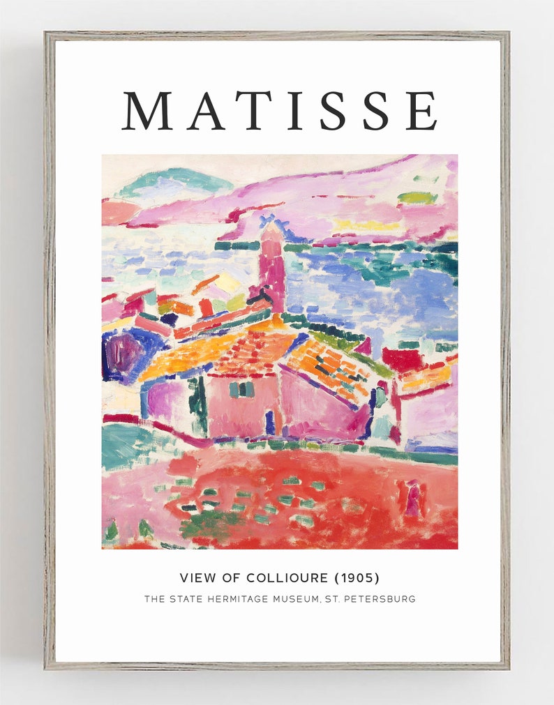 Set di 3 stampe Matisse, Arte da parete Matisse, Arte da parete di metà secolo, Arte del paesaggio, Camera da letto, Soggiorno, Mostra d'arte, Set di 3 stampe del mercato dei fiori immagine 9